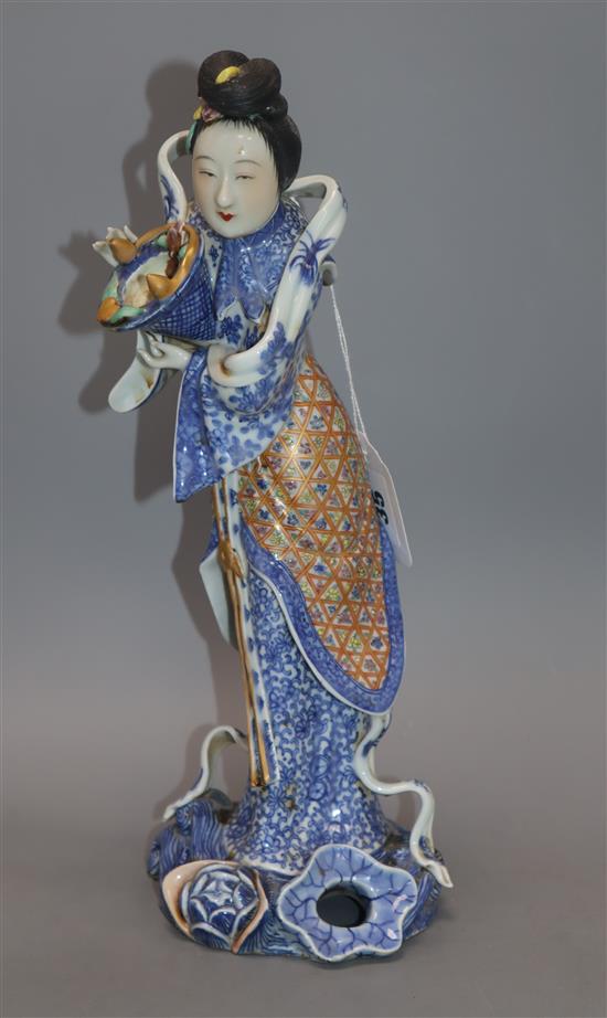 A Chinese famille rose figure of a lady height 33cm